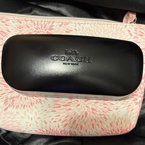 Coach Black Sunglasses Case with Pink Floral Pouch